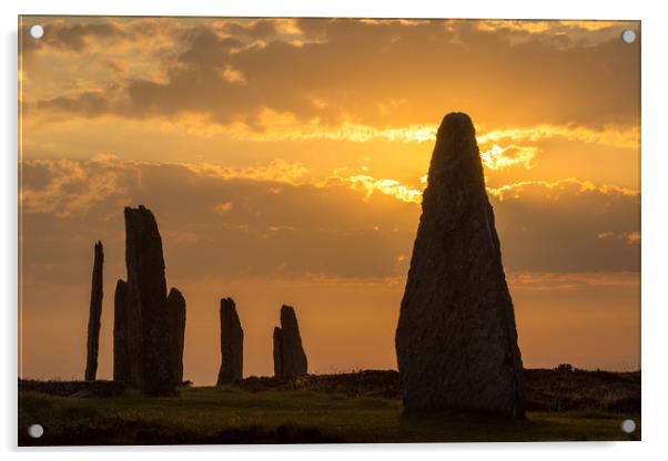 Sunset at the Ring of Brodgar Acrylic by Thomas Schaeffer