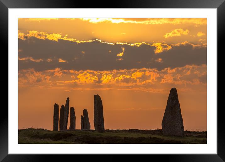 Sunset at the Ring of Brodgar Framed Mounted Print by Thomas Schaeffer