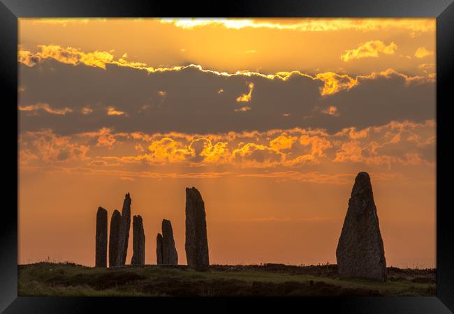 Sunset at the Ring of Brodgar Framed Print by Thomas Schaeffer