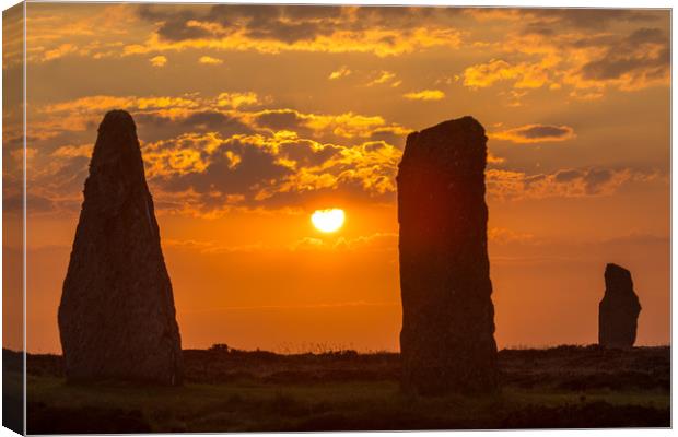 Sunse at the Ring of Brodgar Canvas Print by Thomas Schaeffer