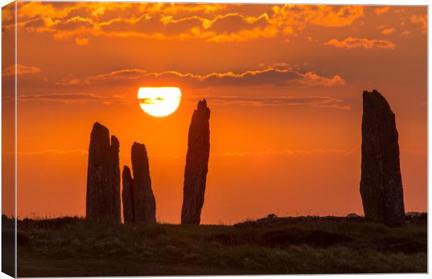 Sunset at the Ring of Brodgar Canvas Print by Thomas Schaeffer
