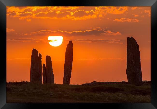 Sunset at the Ring of Brodgar Framed Print by Thomas Schaeffer