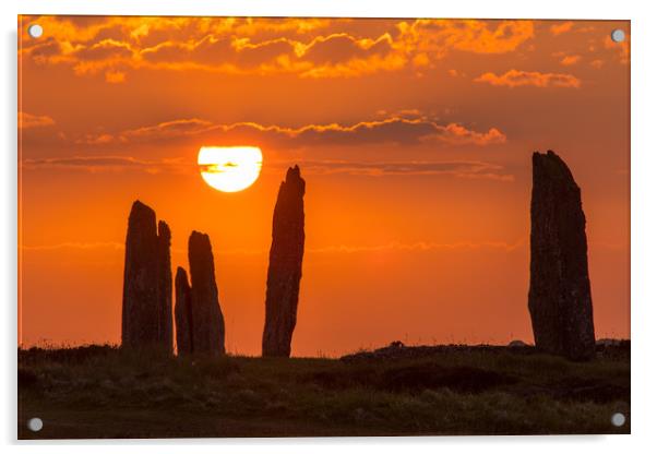 Sunset at the Ring of Brodgar Acrylic by Thomas Schaeffer