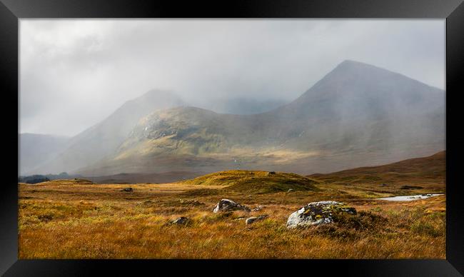 View beyond lochan-h-achlaise Framed Print by Tony Higginson