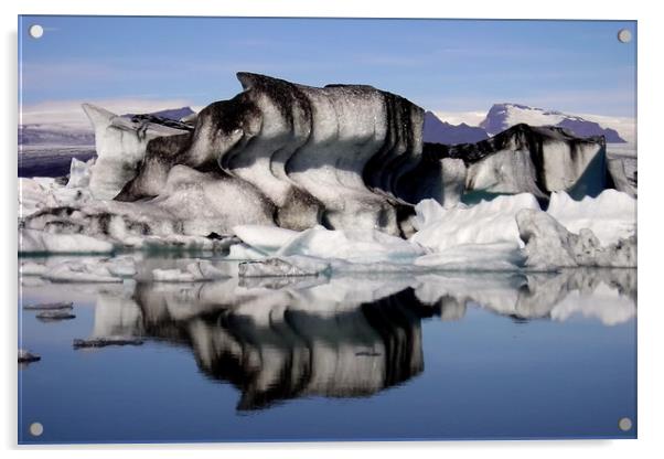  Jökulsárlón Glacier Lagoon Acrylic by Tony Bates