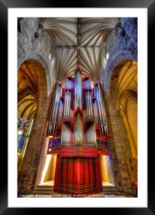 The Organ Framed Mounted Print by Danny Cannon