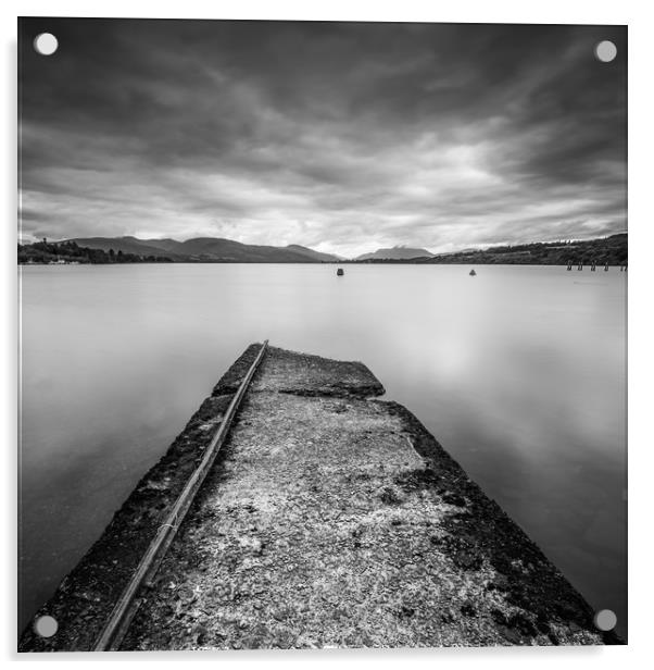 Old Jetty on Loch Lomond Acrylic by George Robertson