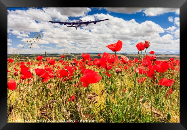 Poppy field and clouds, Granada Province, Spain Framed Print by Kevin Hellon