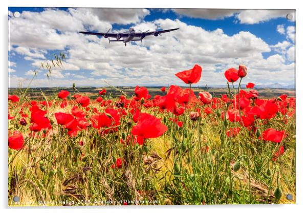 Poppy field and clouds, Granada Province, Spain Acrylic by Kevin Hellon