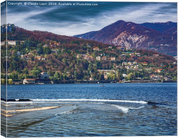 Lake of Como with Villa Olmo Canvas Print by Claudio Lepri