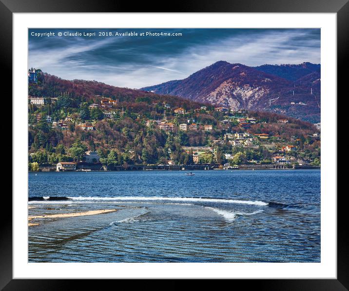 Lake of Como with Villa Olmo Framed Mounted Print by Claudio Lepri