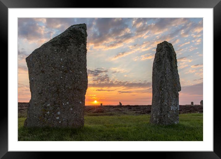 Sunset am Ring of Brodgar Framed Mounted Print by Thomas Schaeffer
