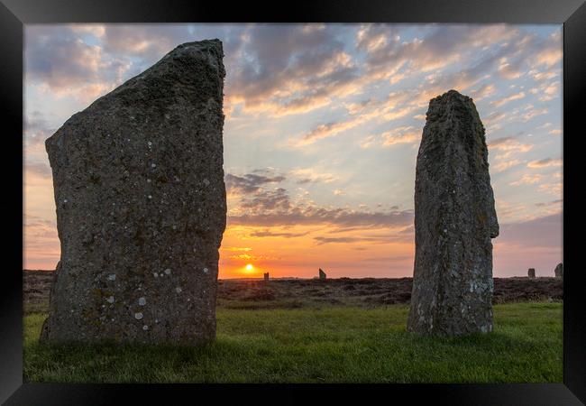 Sunset am Ring of Brodgar Framed Print by Thomas Schaeffer