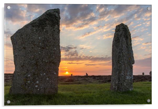 Sunset am Ring of Brodgar Acrylic by Thomas Schaeffer