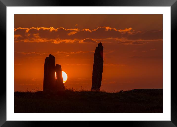 Sunset am Ring of Brodgar Framed Mounted Print by Thomas Schaeffer