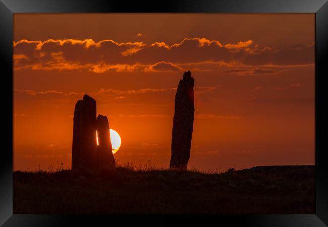 Sunset am Ring of Brodgar Framed Print by Thomas Schaeffer