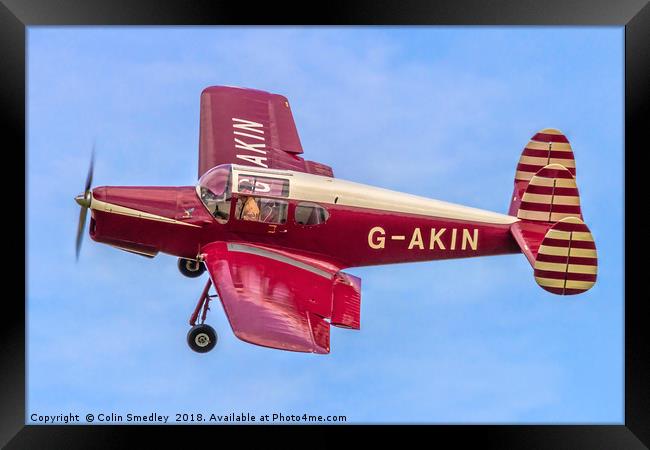 Miles M38 Messenger 2A G-AKIN Framed Print by Colin Smedley