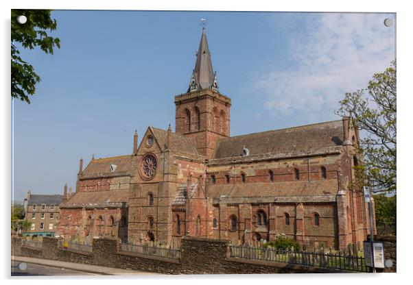 Kirkwall cathedral Acrylic by Thomas Schaeffer