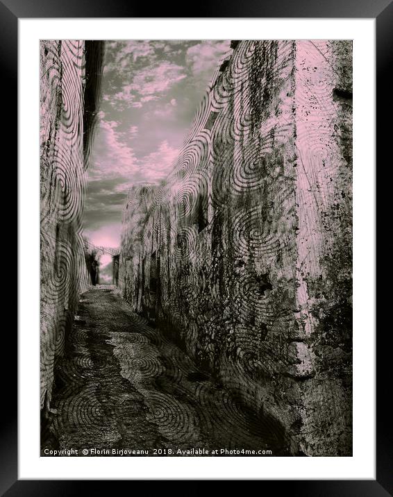 Dead End Texture Framed Mounted Print by Florin Birjoveanu