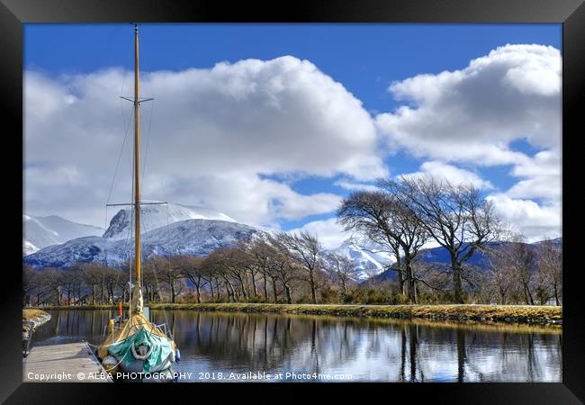 Caledonian Canal, Corpach, Scotland Framed Print by ALBA PHOTOGRAPHY