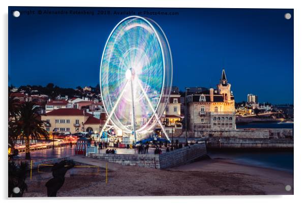 Ferris Wheel in Cascais, Portugal Acrylic by Alexandre Rotenberg