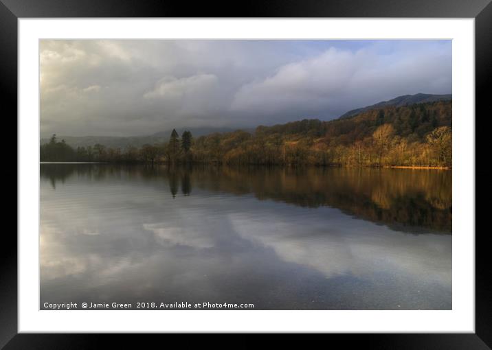 Coniston Water in January Framed Mounted Print by Jamie Green
