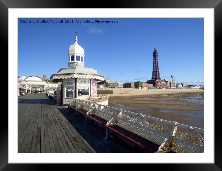 Kiosk on North Pier Blackpool Framed Mounted Print by Lilian Marshall