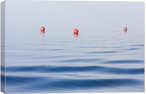 Millerground buoys Canvas Print by Tony Higginson