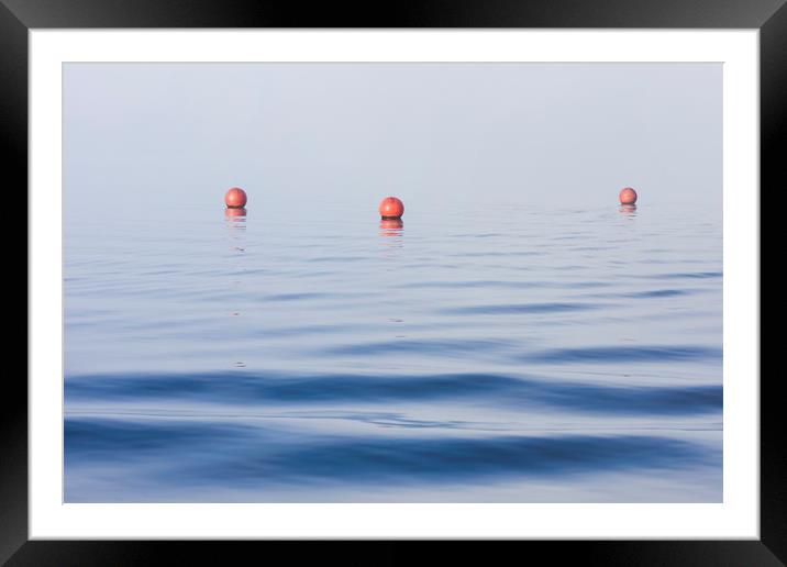 Millerground buoys Framed Mounted Print by Tony Higginson