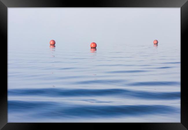 Millerground buoys Framed Print by Tony Higginson