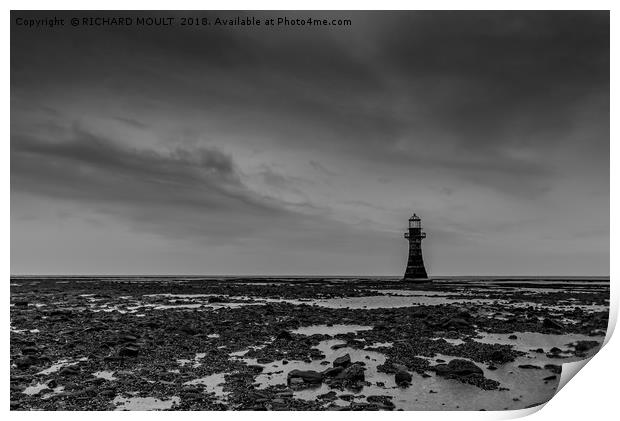 Whiteford Lighthouse Print by RICHARD MOULT