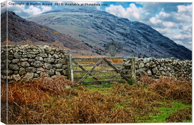 Lake District Fells in Wasdale Canvas Print by Martyn Arnold