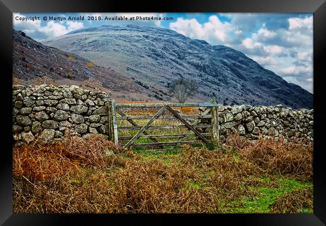 Lake District Fells in Wasdale Framed Print by Martyn Arnold