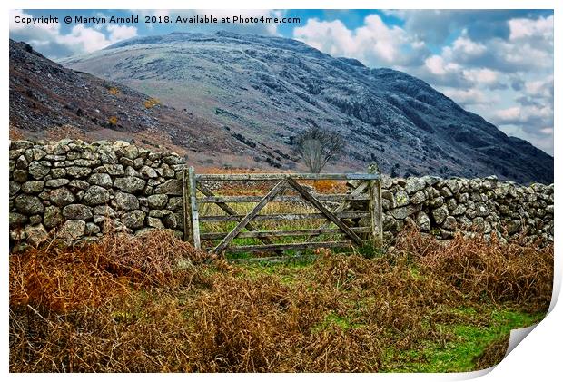 Lake District Fells in Wasdale Print by Martyn Arnold