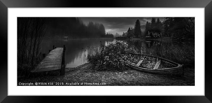 Loch Ard Old Boat Framed Mounted Print by Angela H