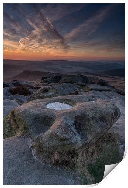 Higger Tor Sunrise Print by Paul Andrews