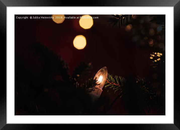 Light In The Christmas Tree Framed Mounted Print by Jukka Heinovirta
