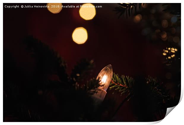 Light In The Christmas Tree Print by Jukka Heinovirta