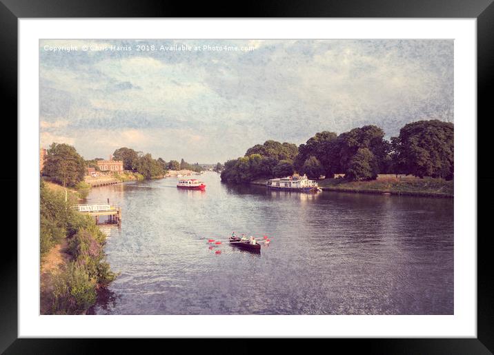 River Thames at Hampton Court Framed Mounted Print by Chris Harris
