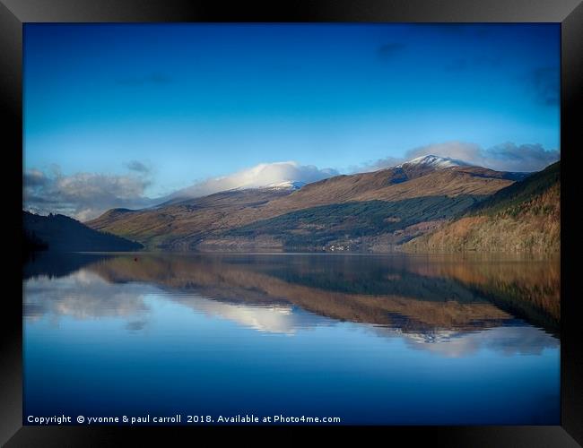 Loch Tay reflections from Kenmore Framed Print by yvonne & paul carroll