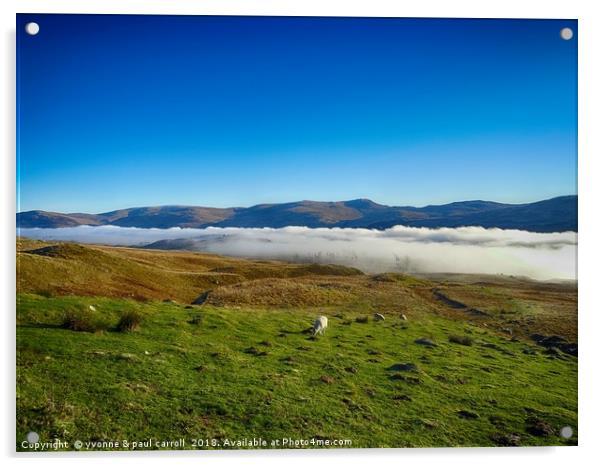 Mist over Loch Tay from Ben Lawers road Acrylic by yvonne & paul carroll