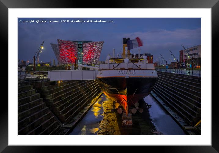 Nomadic Meets Titanic Framed Mounted Print by Peter Lennon
