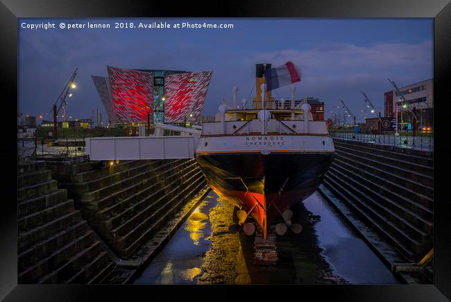 Nomadic Meets Titanic Framed Print by Peter Lennon