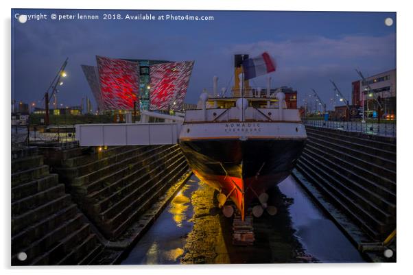 Nomadic Meets Titanic Acrylic by Peter Lennon