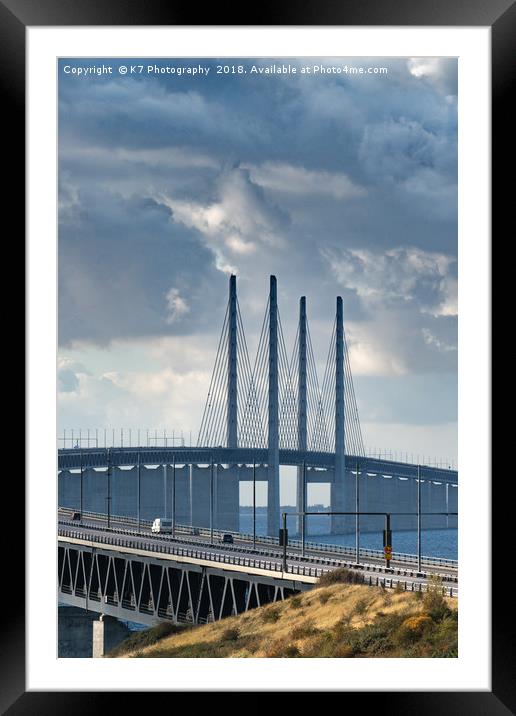 The Oresund Bridge Framed Mounted Print by K7 Photography