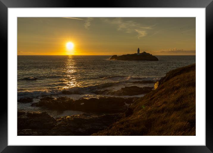 Sunset at Gwythian Framed Mounted Print by Thomas Schaeffer