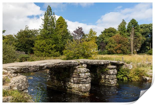 Stonebridge of  Postbridge Print by Thomas Schaeffer