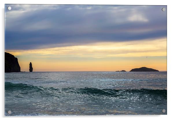 Sandwood Bay at Sunset Acrylic by Derek Beattie