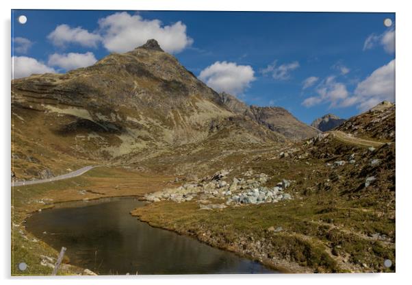 Mountains near St.Moritz Acrylic by Thomas Schaeffer