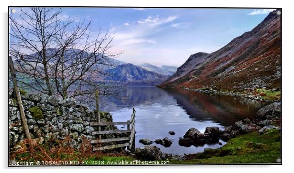 "Blue skies at Ennerdale" Acrylic by ROS RIDLEY